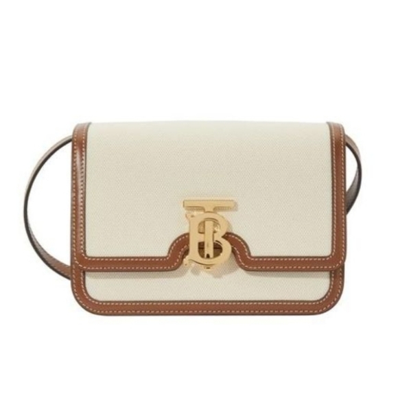 NWT$2150 Burberry TB Canvas Leather Crossbody Bag - Picture 5 of 16